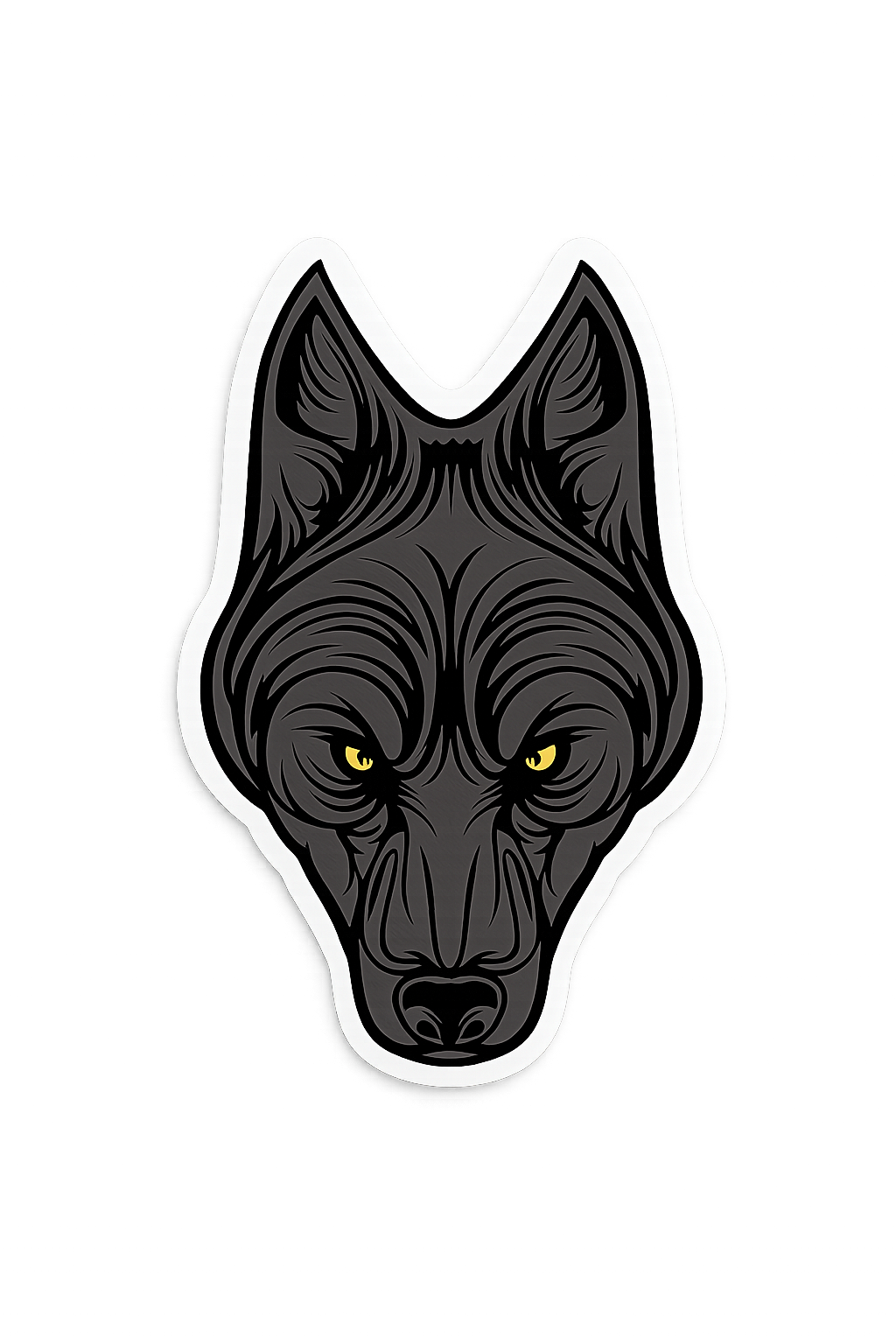 Grey Dingo Sticker